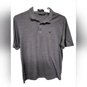 Travis Matthew Shirt Mens XL Grey Polo Short Sleeve Golf Performance Activewear